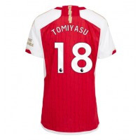 Arsenal Takehiro Tomiyasu #18 Hemmatröja Kvinnor 2023-24 Korta ärmar